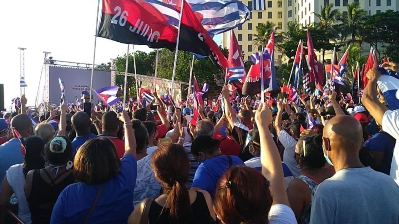 Manifestazione di solidarietà al Governo di Cuba