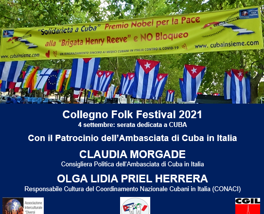 COLLEGNO FOLK FESTIVAL 2021: IL FILMATO DELLA SERA DEL 4 SETTEMBRE CON CUBA.