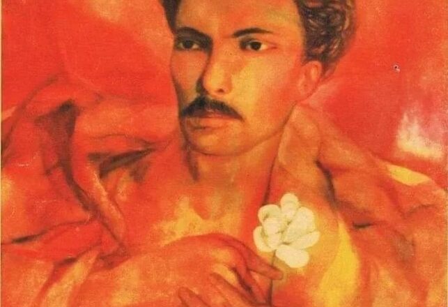 Per José Martí : Patria, fiori e una bandiera