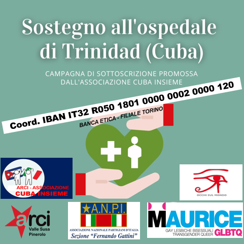 Locandina sottoscrizione ospedale di Trinidad (Cuba)