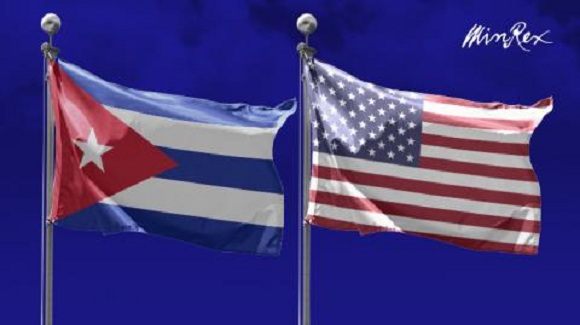 Bandiere di Cuba e USA